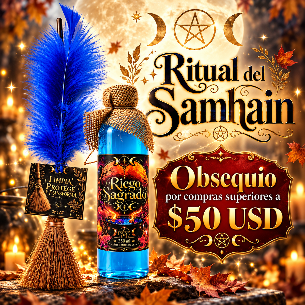 Fascículo: Riego del Samhain y Cambio de Escoba GRATIS por compras de $50