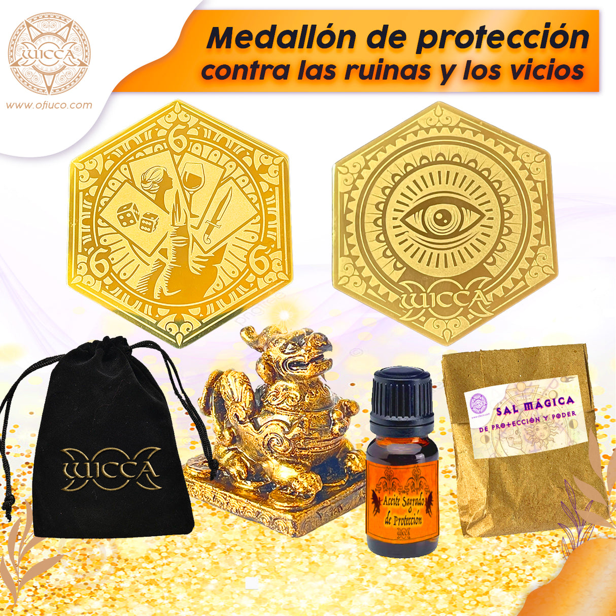 Medallón de Protección: Escudo contra ruinas y vicios
