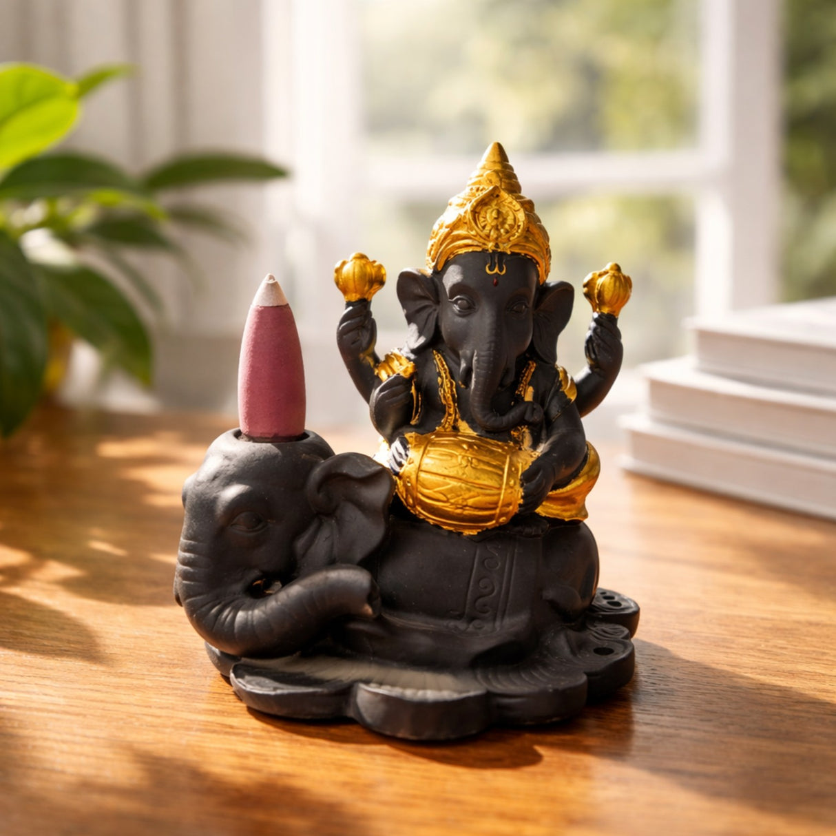 Ganesha Guardián de Abundancia – Porta Incienso Espiritual