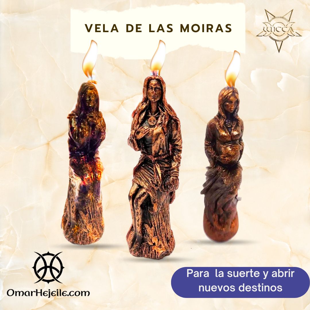 Candles of the three Moiras for Luck