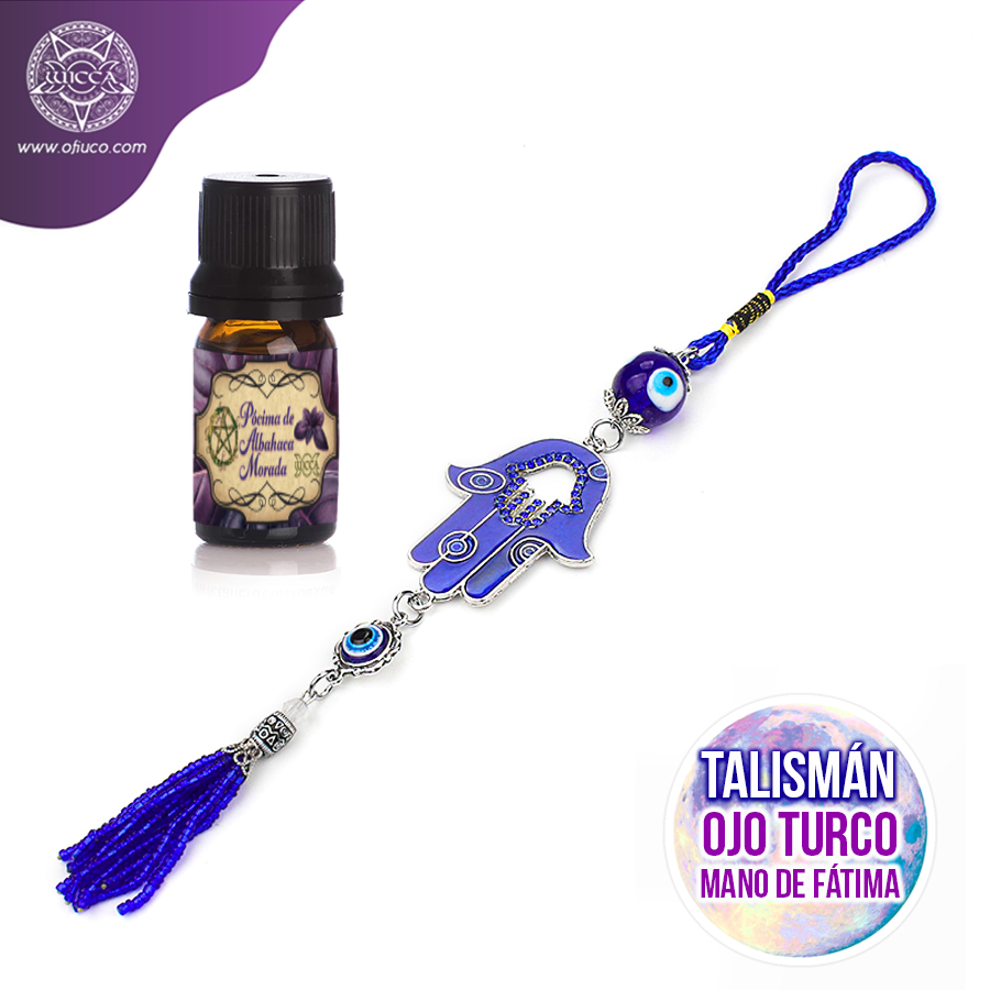 Talisman of the Turkish Eye and the Hand of Fatima Purple Basil Potion